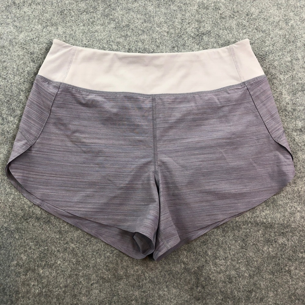 Athleta Run With It Womens Shorts S Purple Textured, Striped Athletic Gym Skort